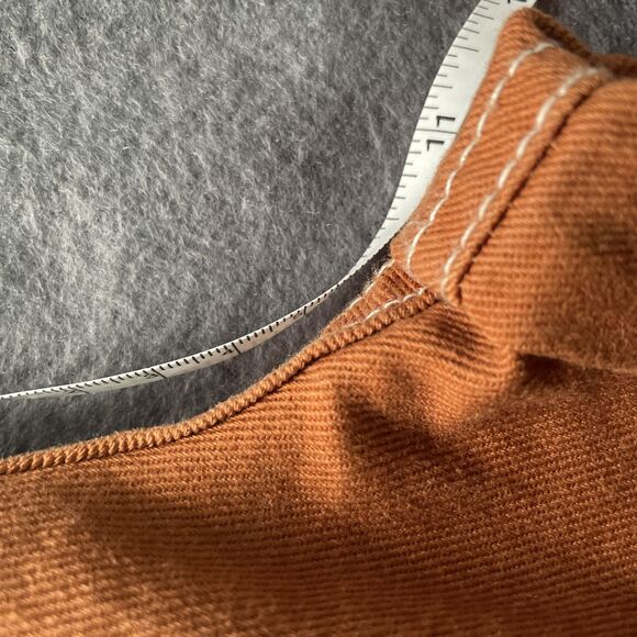 NWT Women’s Cali 1850 Wide Leg Burnt Orange Buckle Button Denim Pants Size 5 - Picture 5 of 6